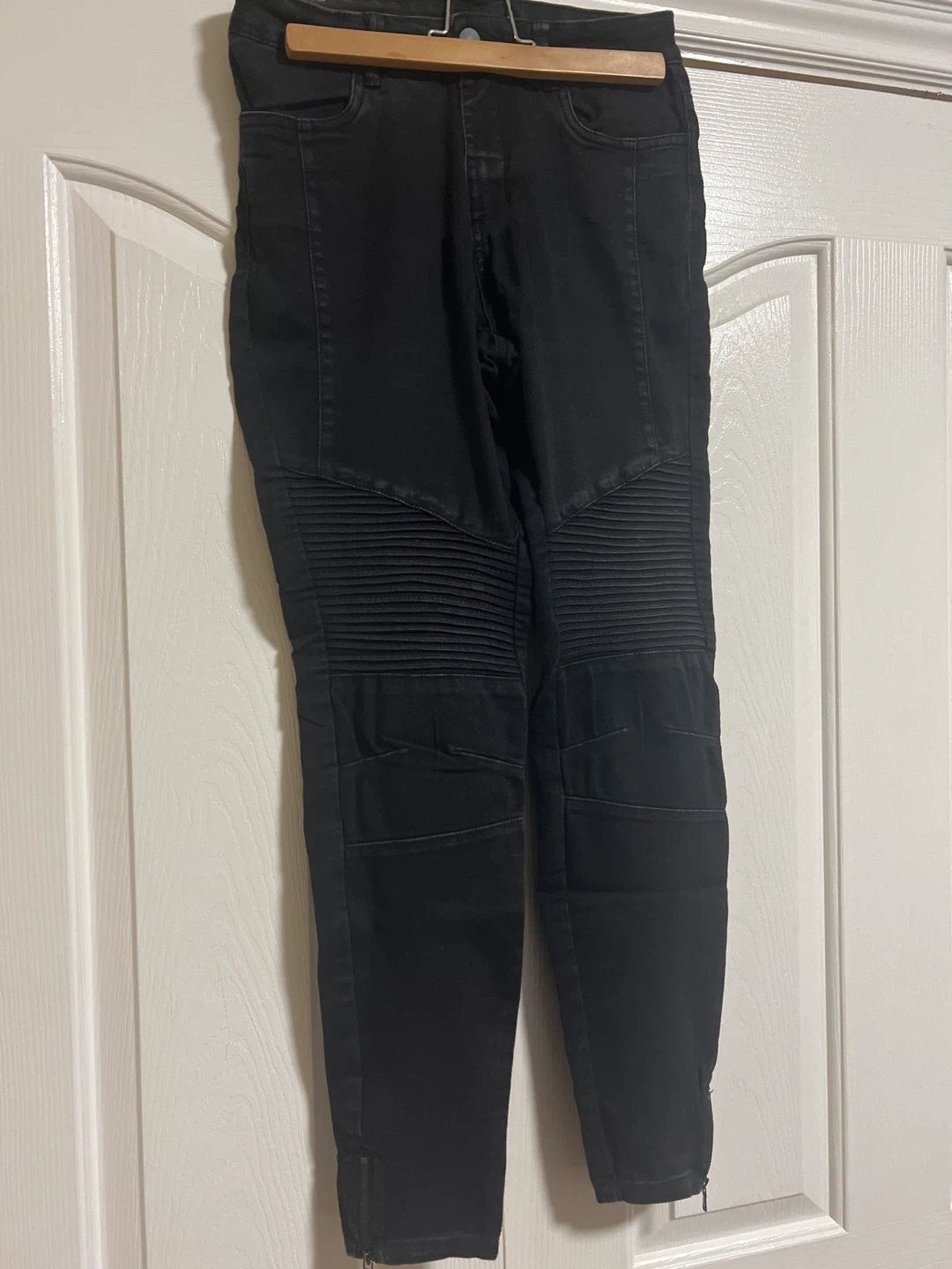 Liquid X Black Moto Jeans Size 9/10 - photo 4