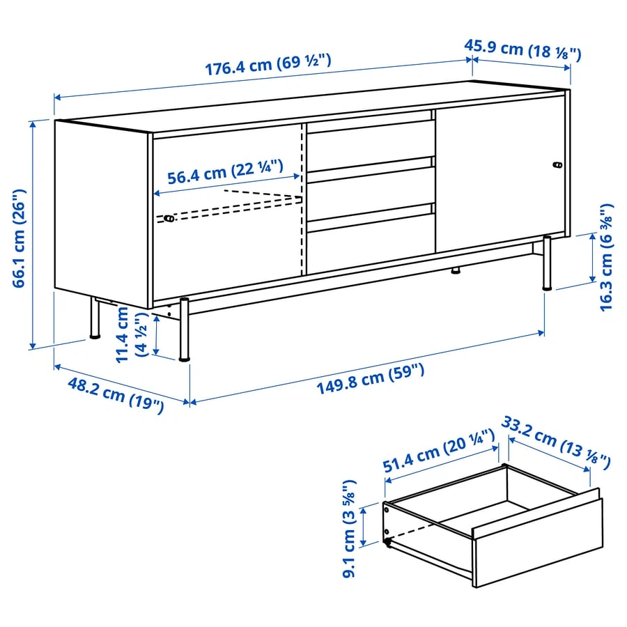 IKEA RADMANSO TV STAND - photo 4