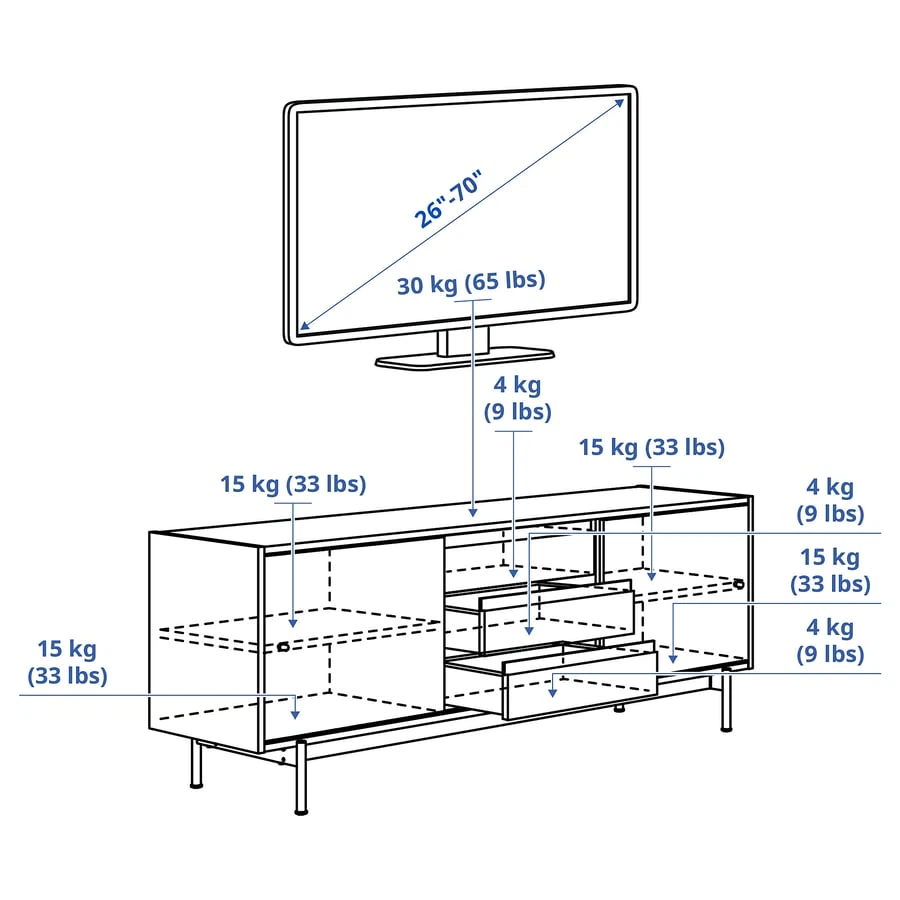 IKEA RADMANSO TV STAND - photo 5