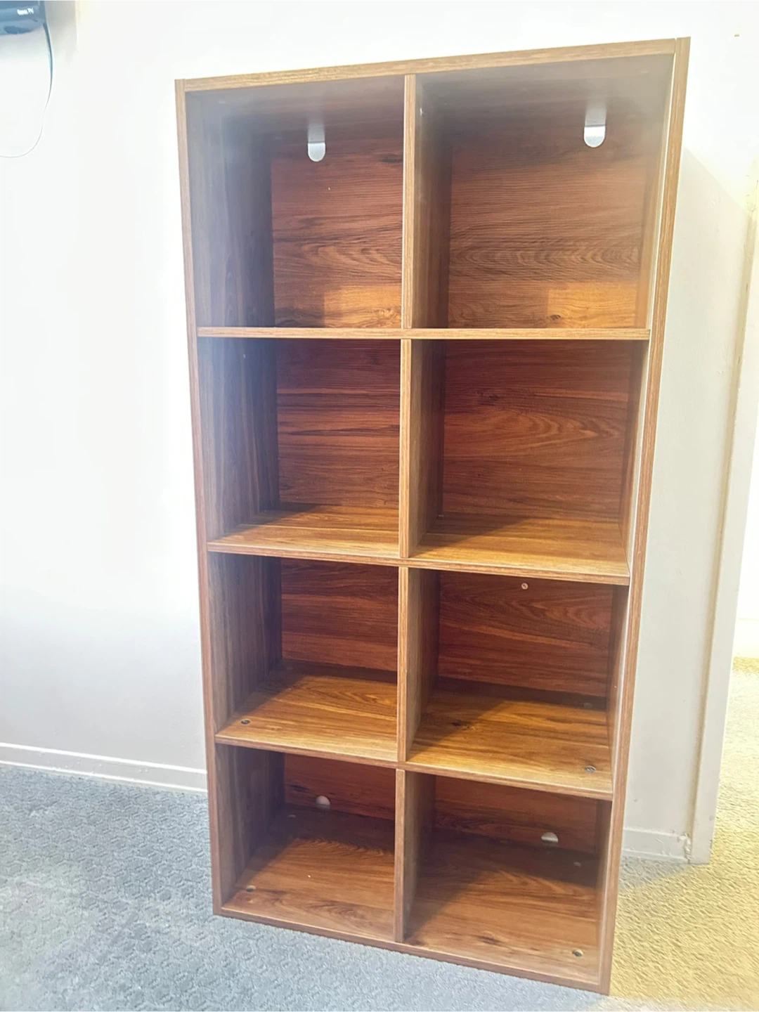 8-Cube Wood Grain Storage Bookshelf - photo 2