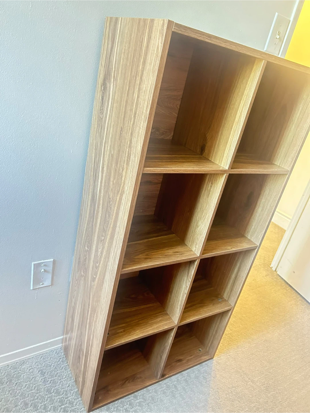 8-Cube Wood Grain Storage Bookshelf - photo 3