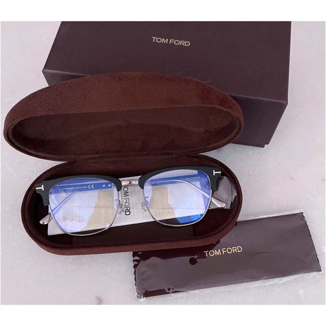 TOM FORD TF6590-F-B 002 MATTE BLACK & SHINY RUTHENIUM LENSES - photo 2