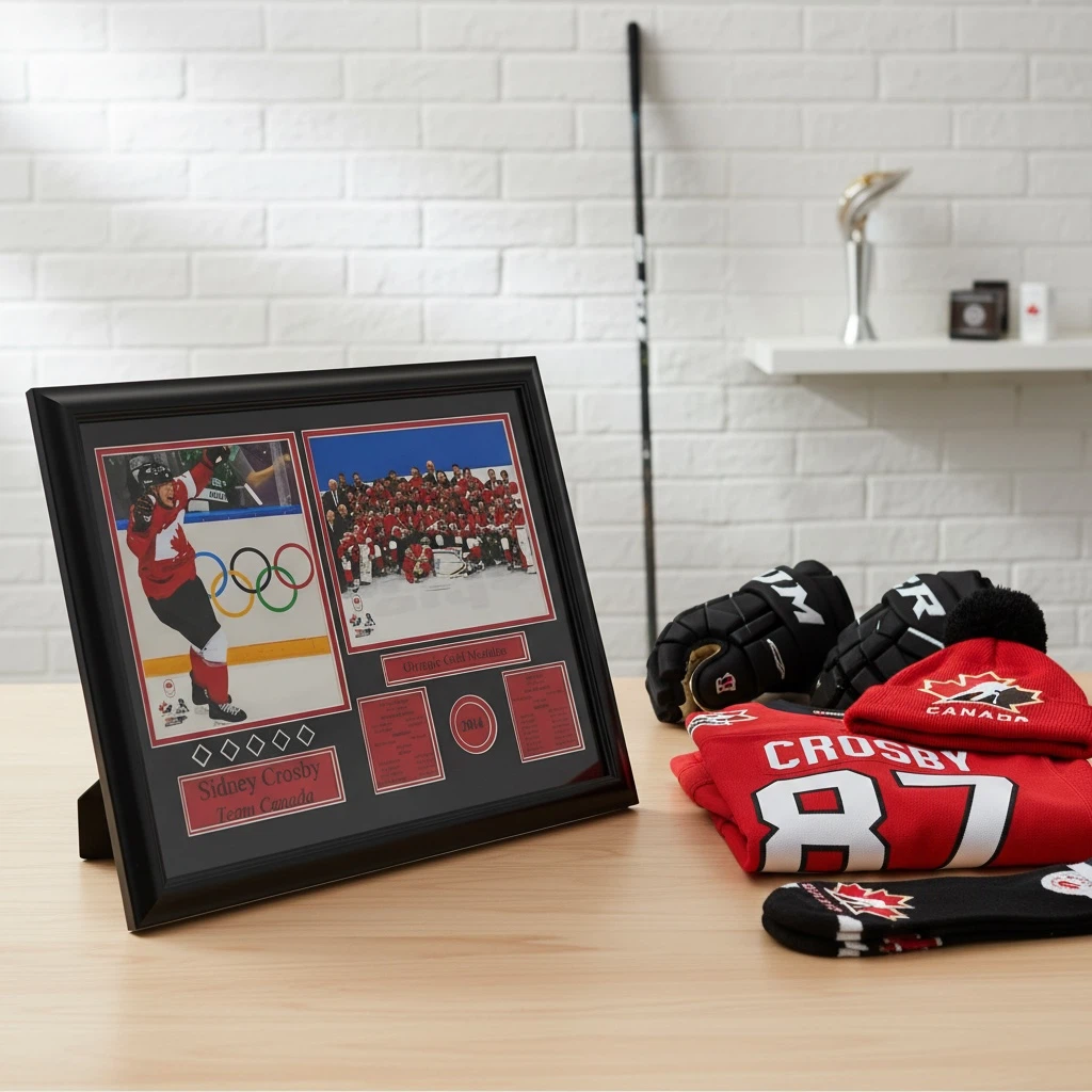 Sidney Crosby Team Canada 2014 Olympic Gold Framed Photo Collage