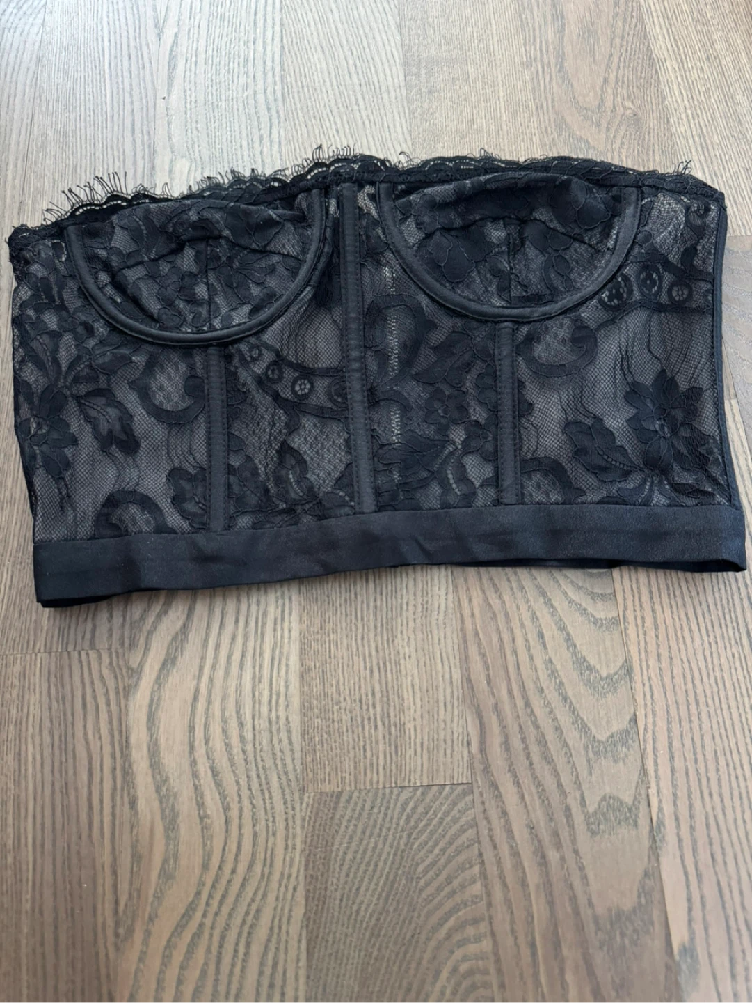 Alexander McQueen Black Lace Bustier Top - photo 2