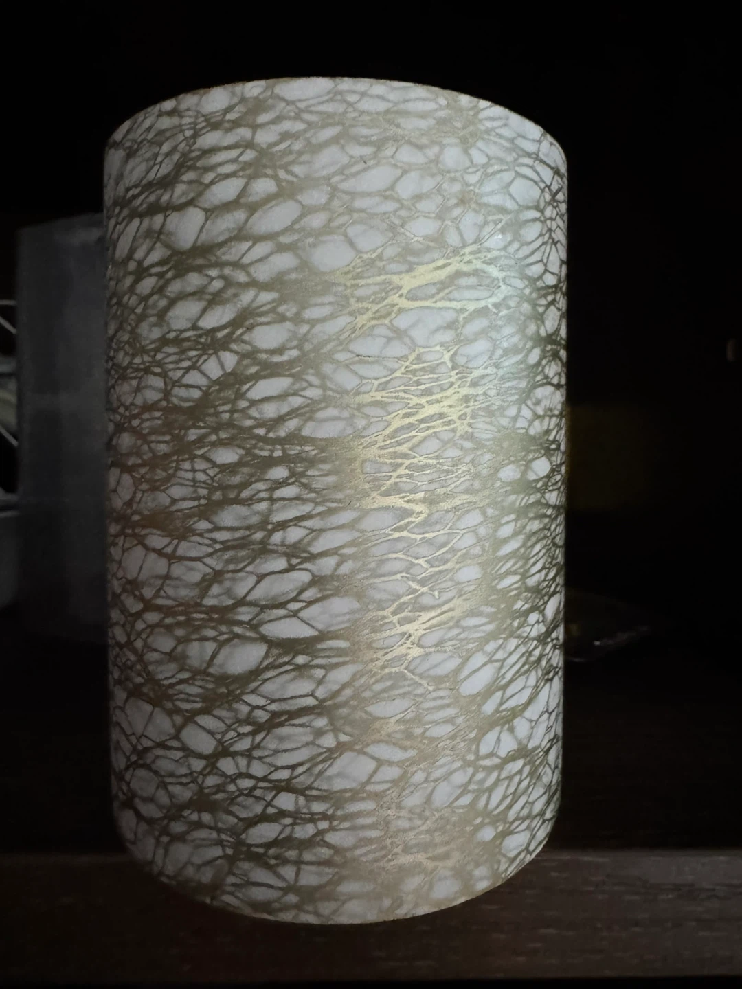 Italian made gold and white pattern vase