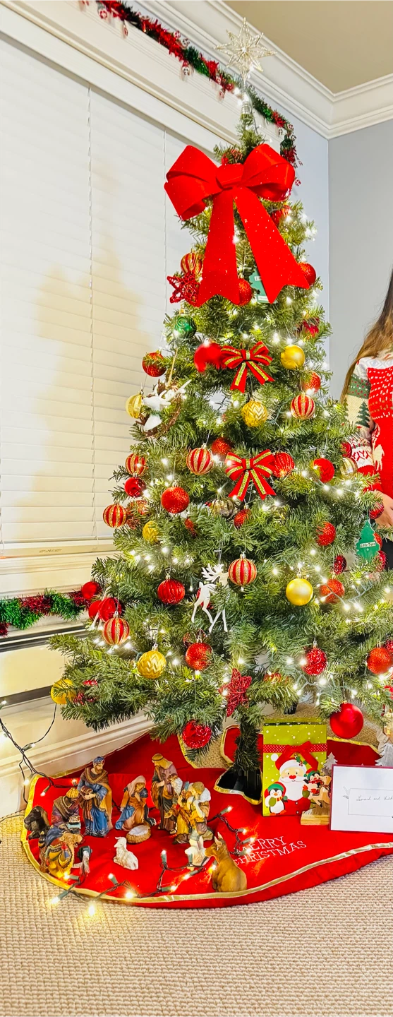 Artificial Christmas Tree with Ornaments