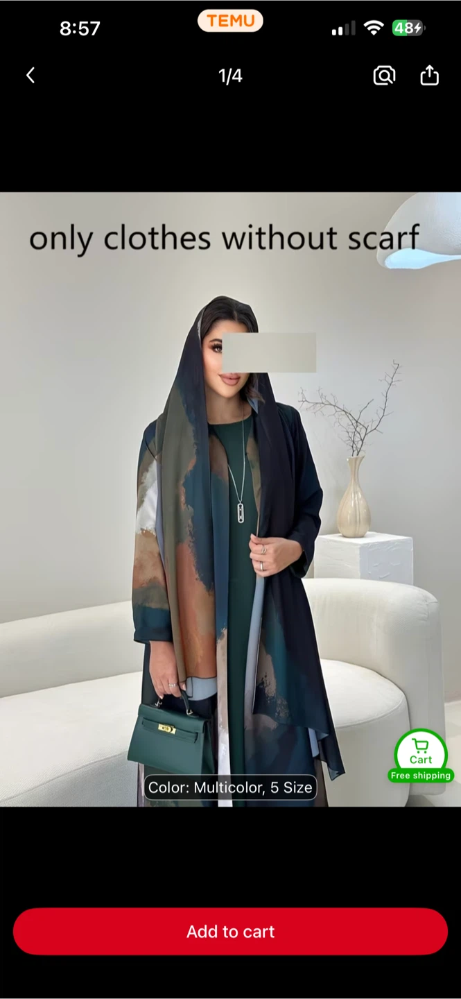 Multicolour Abaya Dress - photo 3