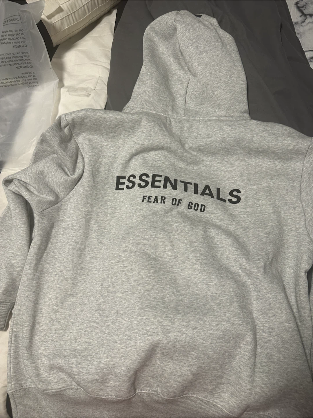 Essentials Fear of God Hoodie - Grey - Medium - photo 2