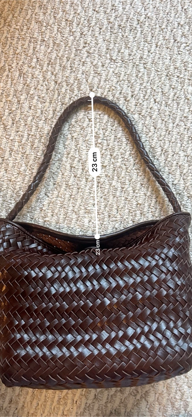 Dark Brown Woven Handbag - photo 4