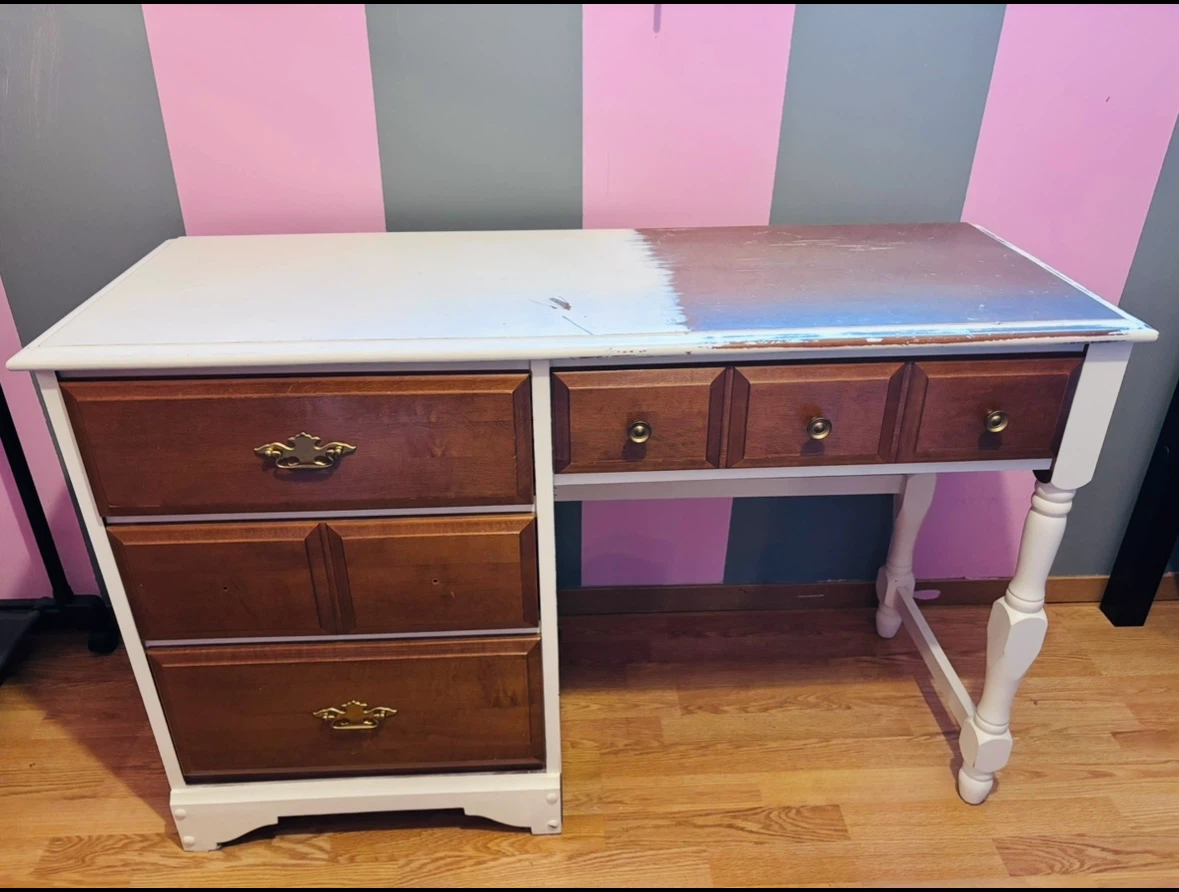 Wooden Desk with Drawers
