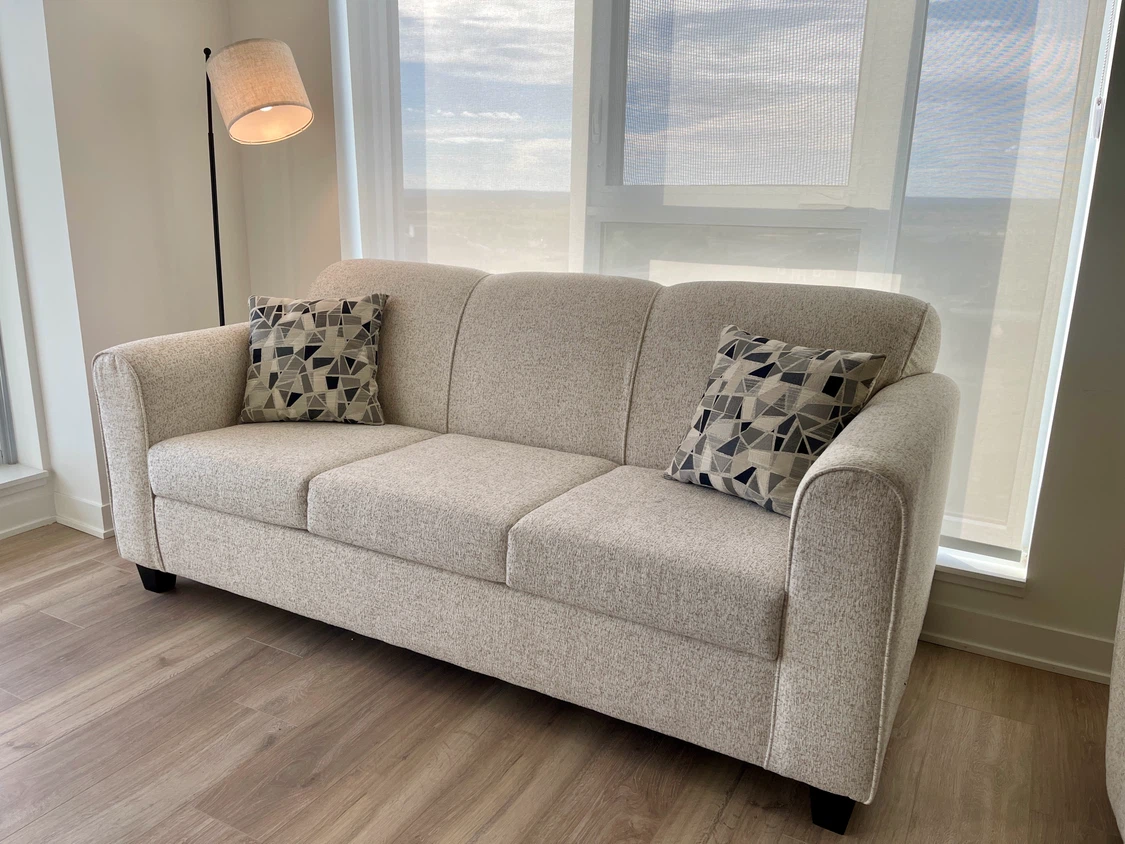 Off-white Fabric Sofa and Accent Chair Set - photo 4