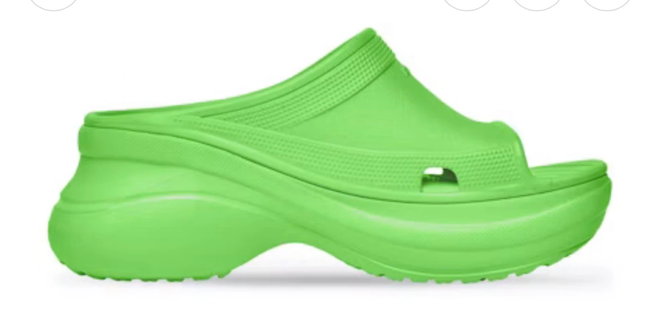 Authentic Balenciaga x Crocs Pool Slide Neon Green