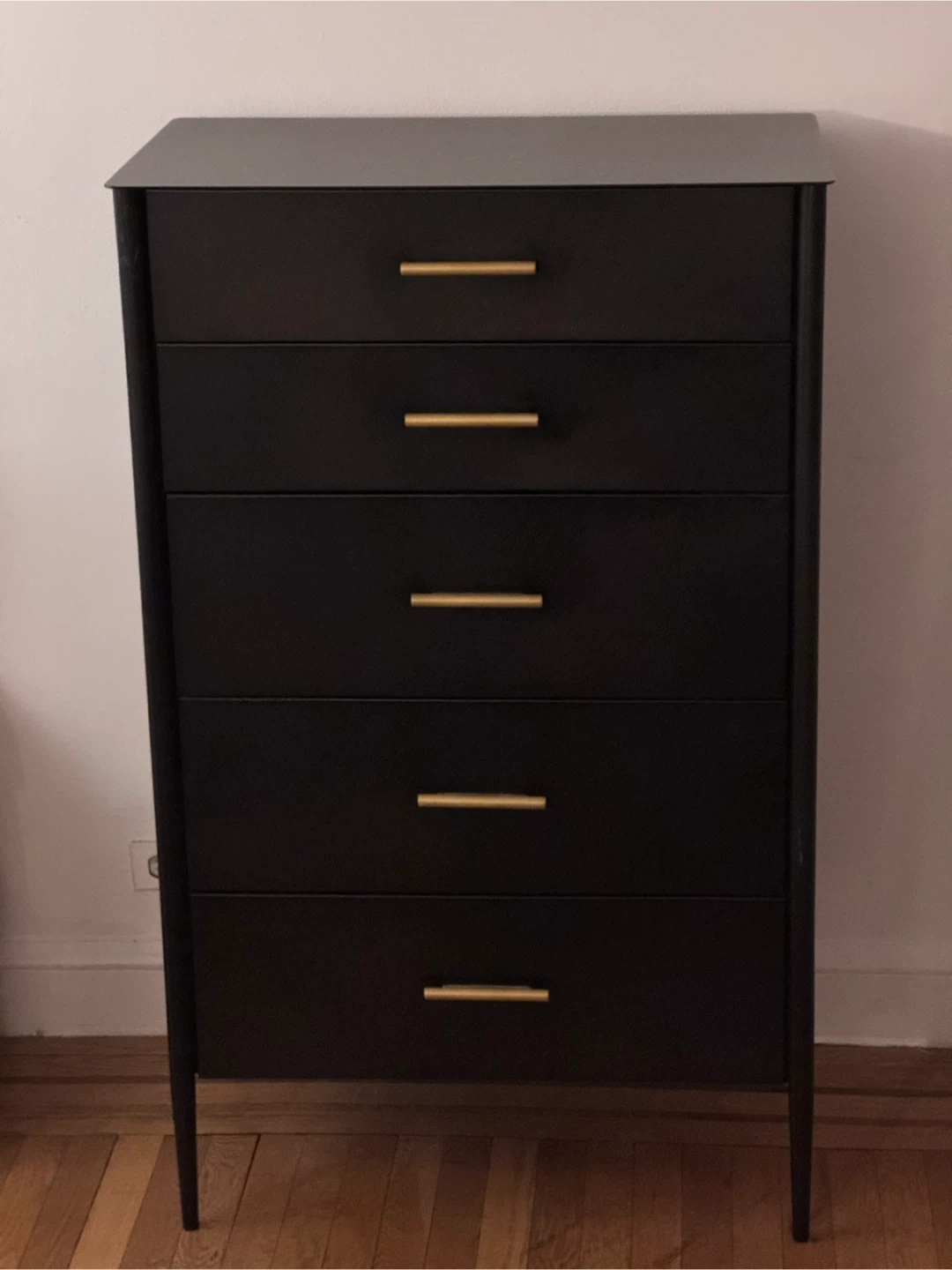 Modern Five-Drawer Black Dresser - photo 2