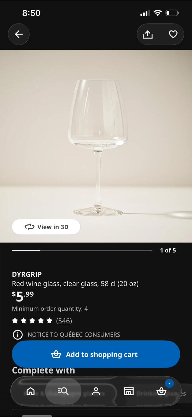 IKEA DYRGRIP Wine Glasses Set of 8 - photo 5