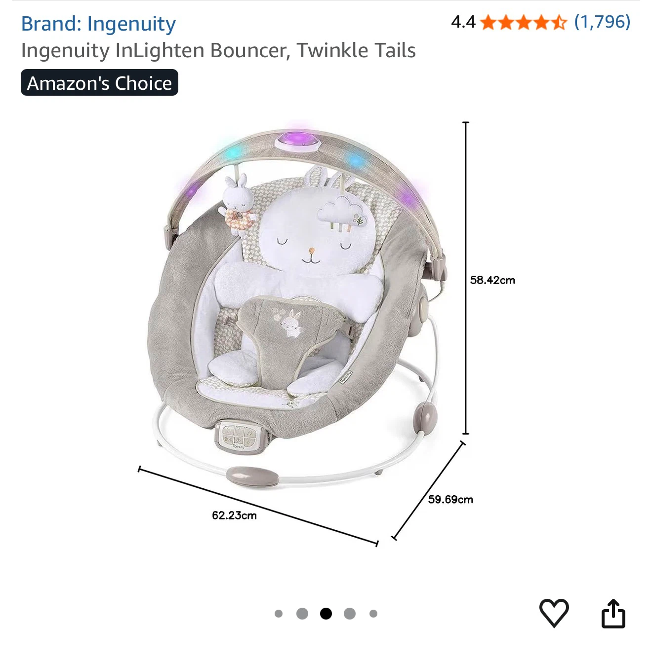 Ingenuity InLighten Bouncer - Twinkle Tails - photo 3