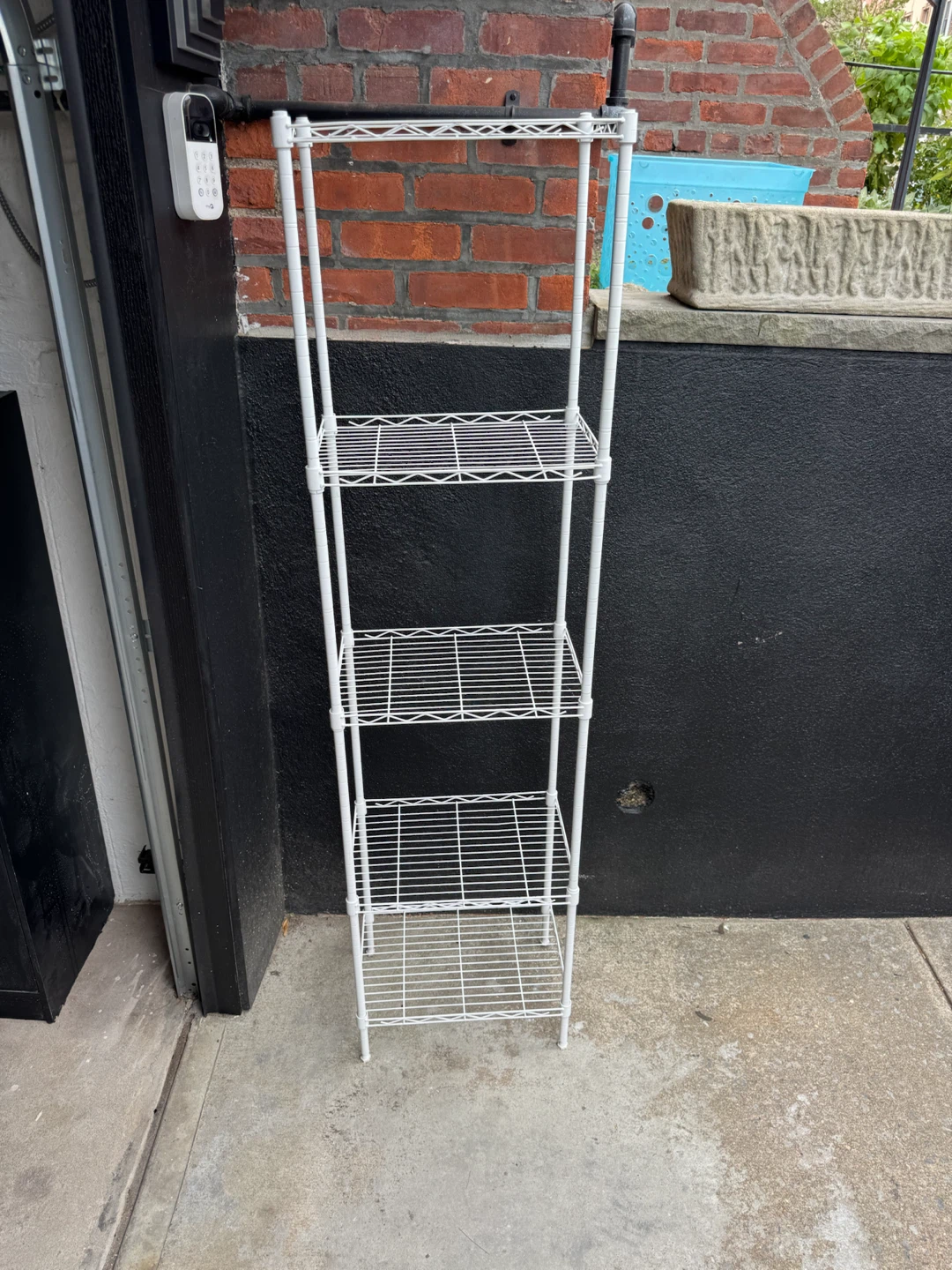 5-Tier White Metal Wire Shelving Unit 16x12x65
