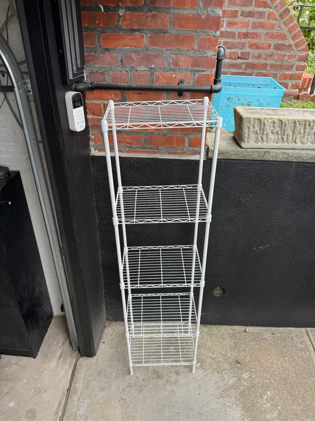 5-Tier White Metal Wire Shelving Unit 16x12x65 - photo 2