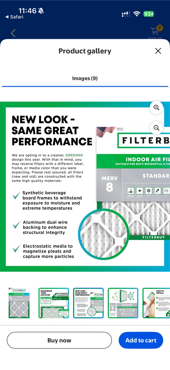 Filterbuy 13x20x2 MERV 8 Air Filter - photo 2