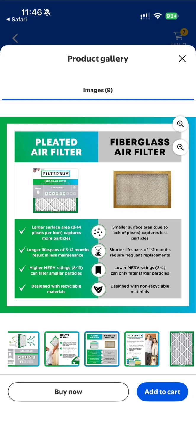 Filterbuy 13x20x2 MERV 8 Air Filter - photo 5