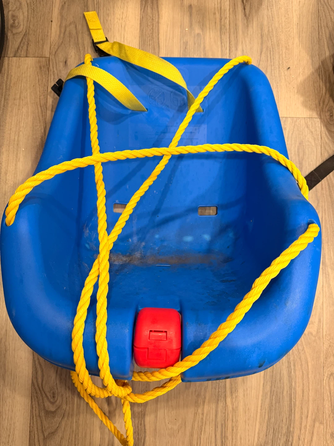 Blue plastic toddler bucket swing - photo 2