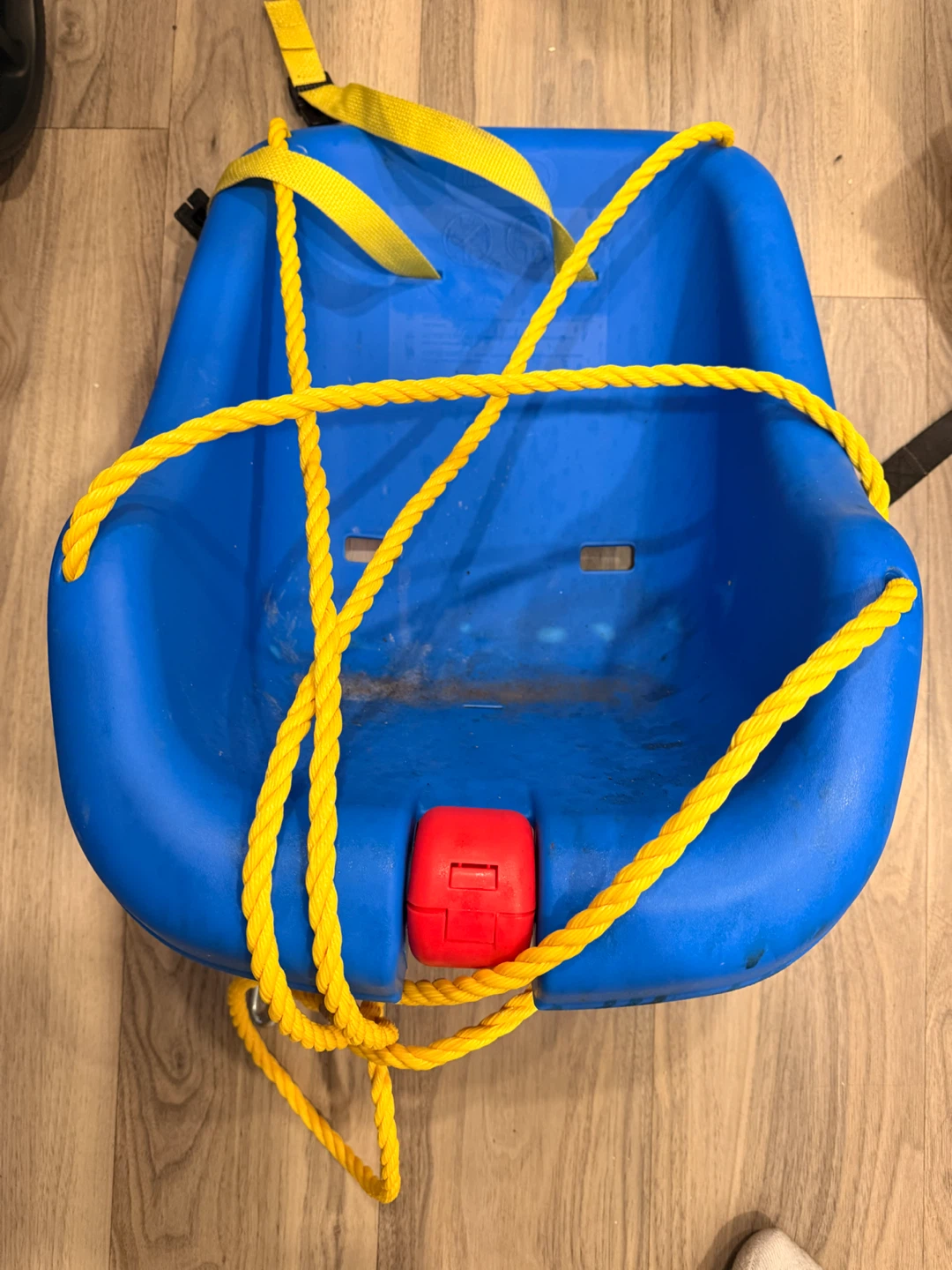 Blue plastic toddler bucket swing - photo 3