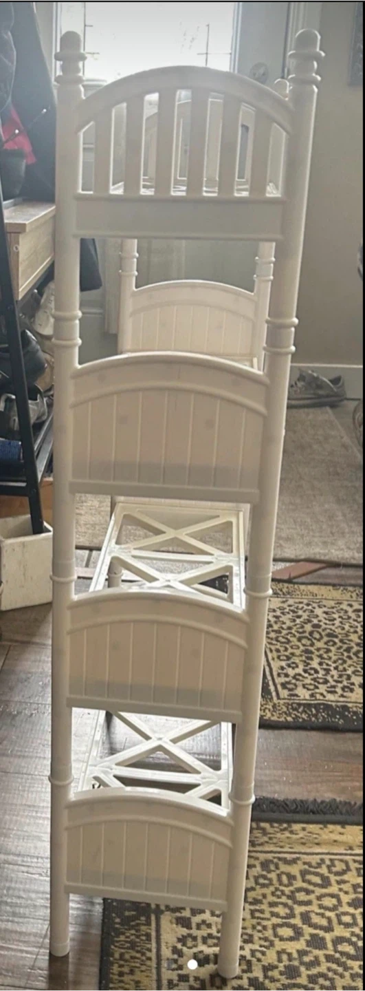 White 4-Tier Plastic Storage Shelf