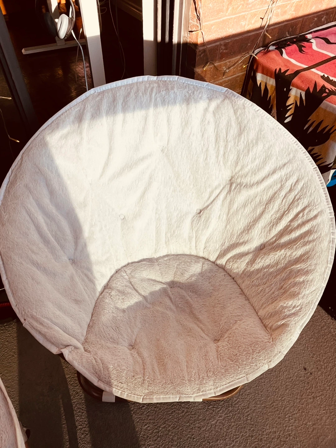 Cream Faux Fur Saucer Chairs x 2 - photo 2