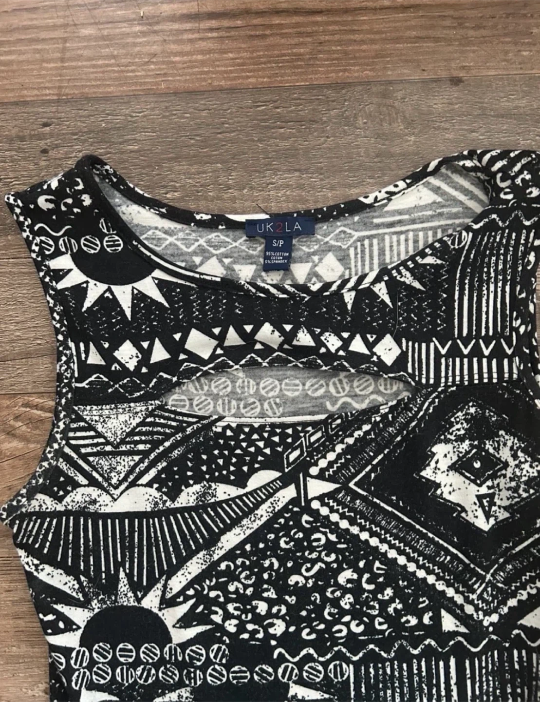UK2LA Black and White Sleeveless Dress - photo 2