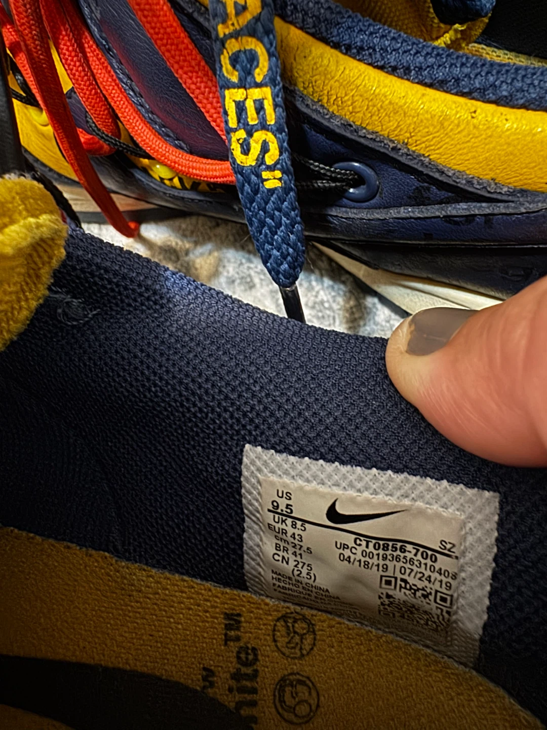 Nike x Off-White Dunk Low Michigan Size 9.5 - photo 4