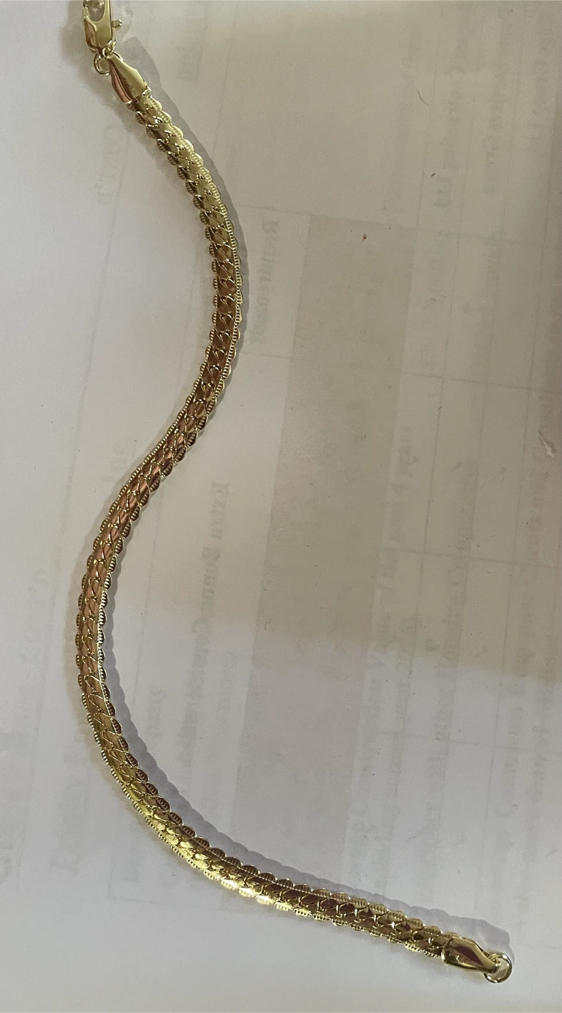 Gold-tone flat link bracelet
