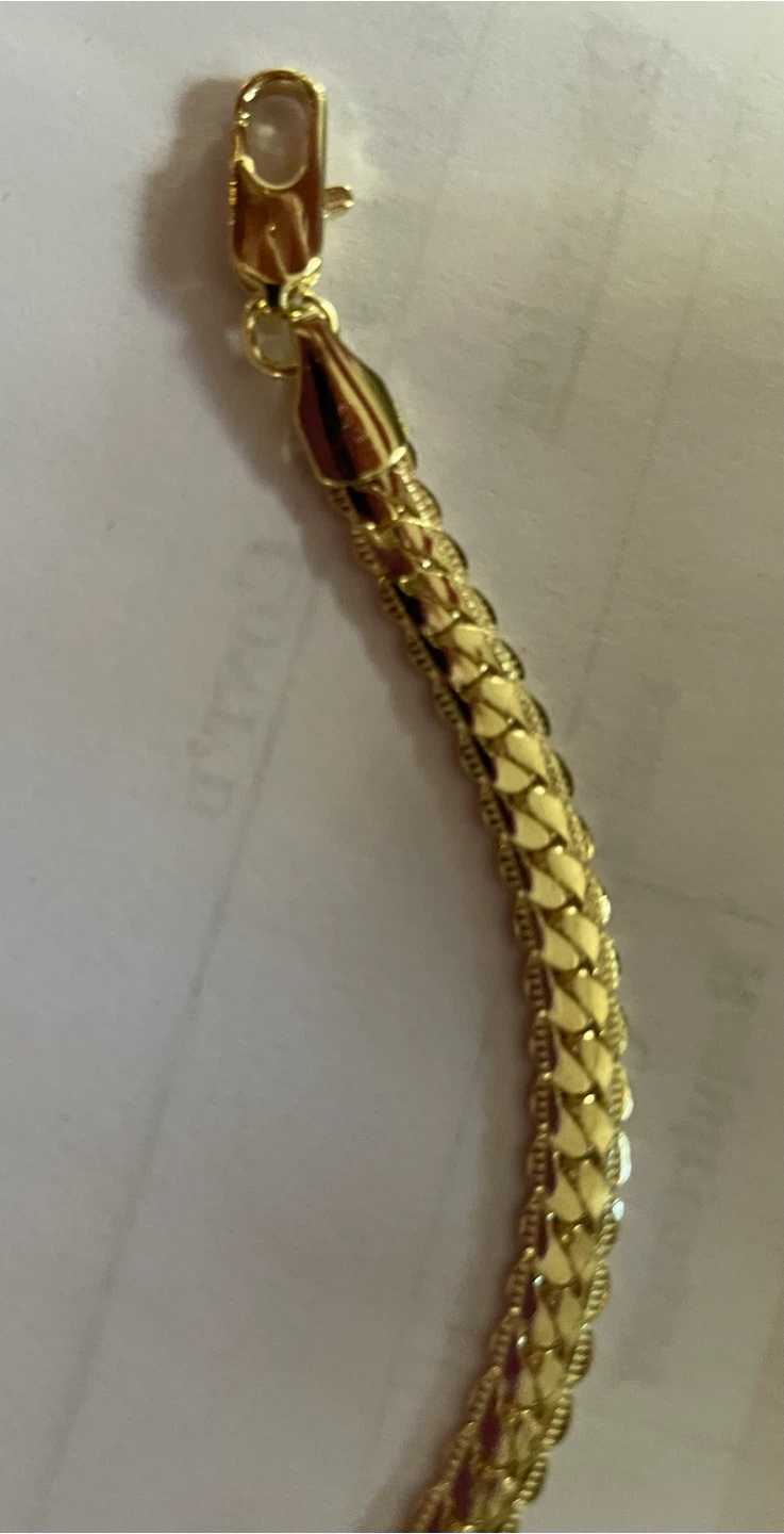 Gold-tone flat link bracelet - photo 2