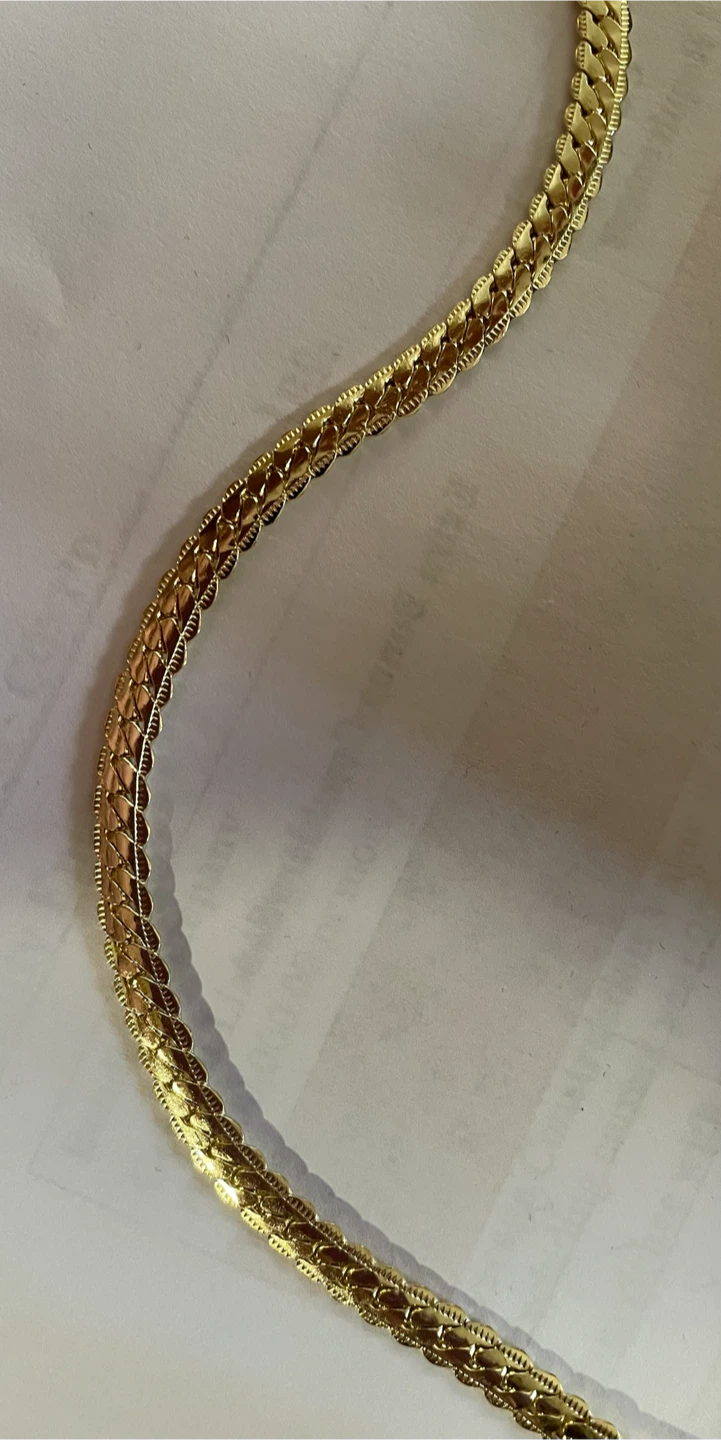 Gold-tone flat link bracelet - photo 3