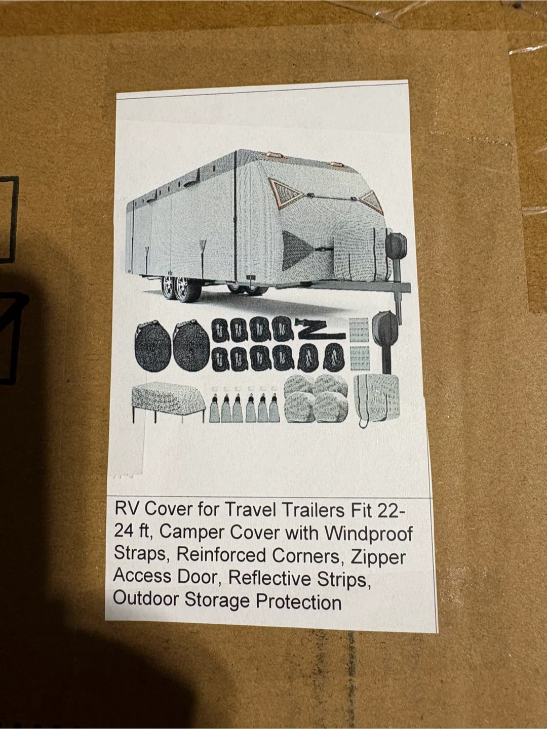 RV Cover for 22-24ft Travel Trailers