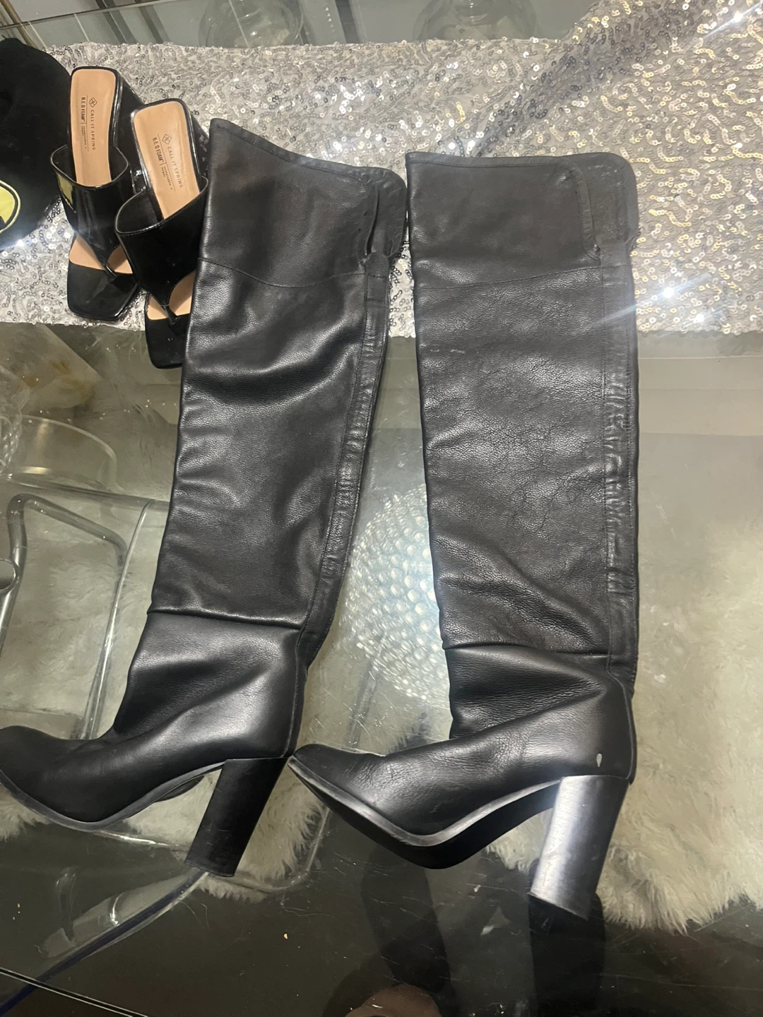 Zara Woman Black Leather Boots size 35 - photo 2