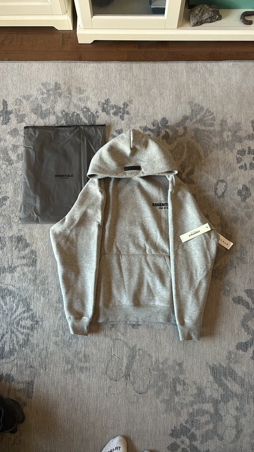 Essentials Fear of God Grey Hoodie - Size M