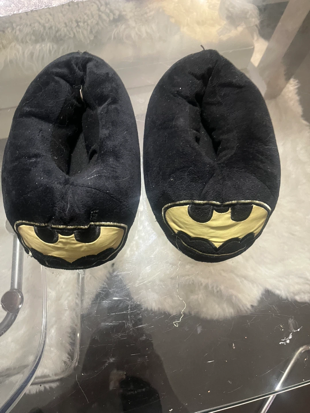Batman slippers, size small