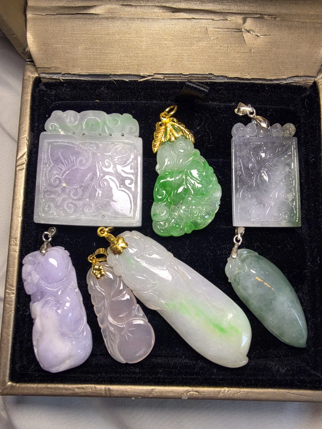 Collection of Natural Jade Pendants and Jewelry