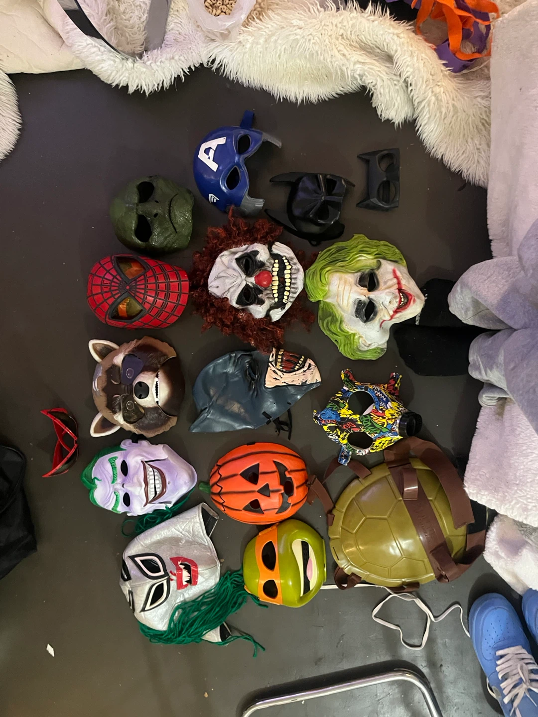 Assorted Halloween Costume Masks Collection