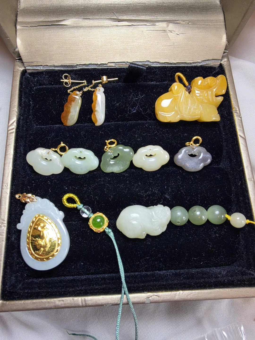 Collection of Natural Jade Pendants and Jewelry