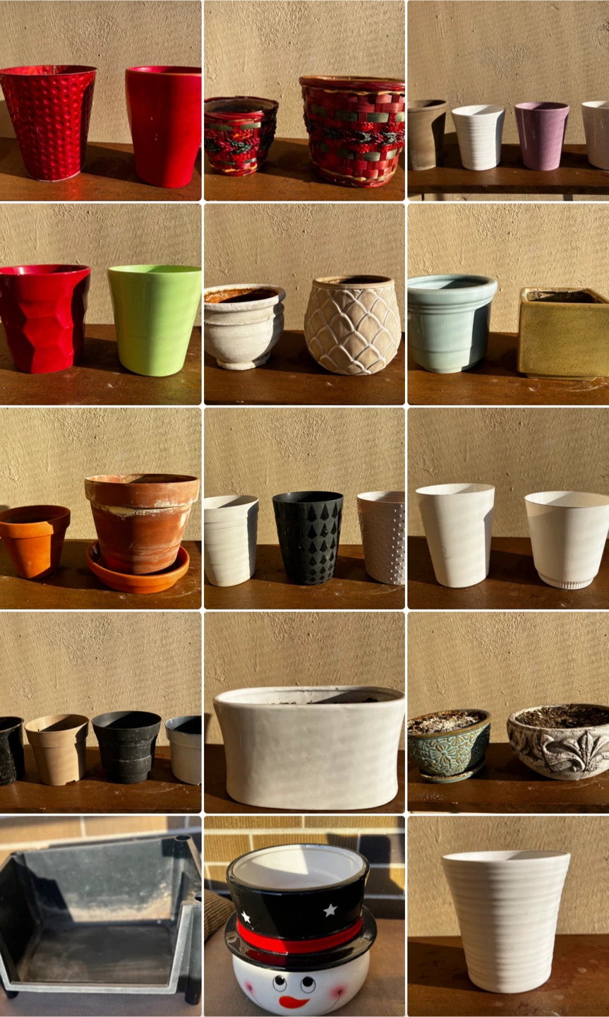 Assorted Garden Plant Pots-price of Each