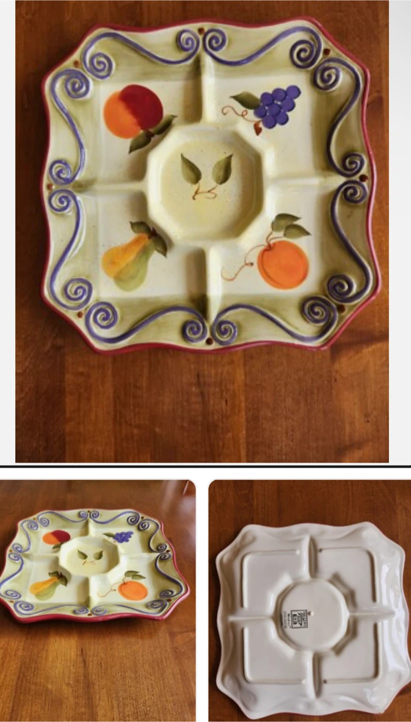 Medici Fruit Divided Serving Platter - 13 inches