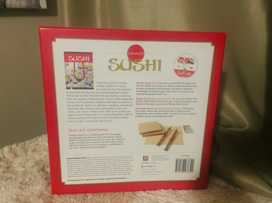New Hinkler Complete Sushi Book, DVD & Serving Kit - photo 4