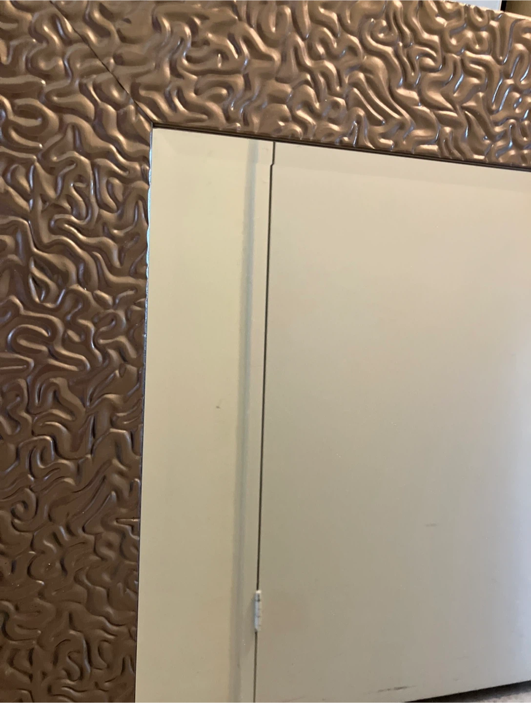 Wall mirror with textured bronze frame-42”x30” - photo 2