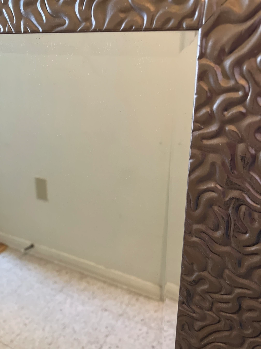 Wall mirror with textured bronze frame-42”x30” - photo 3