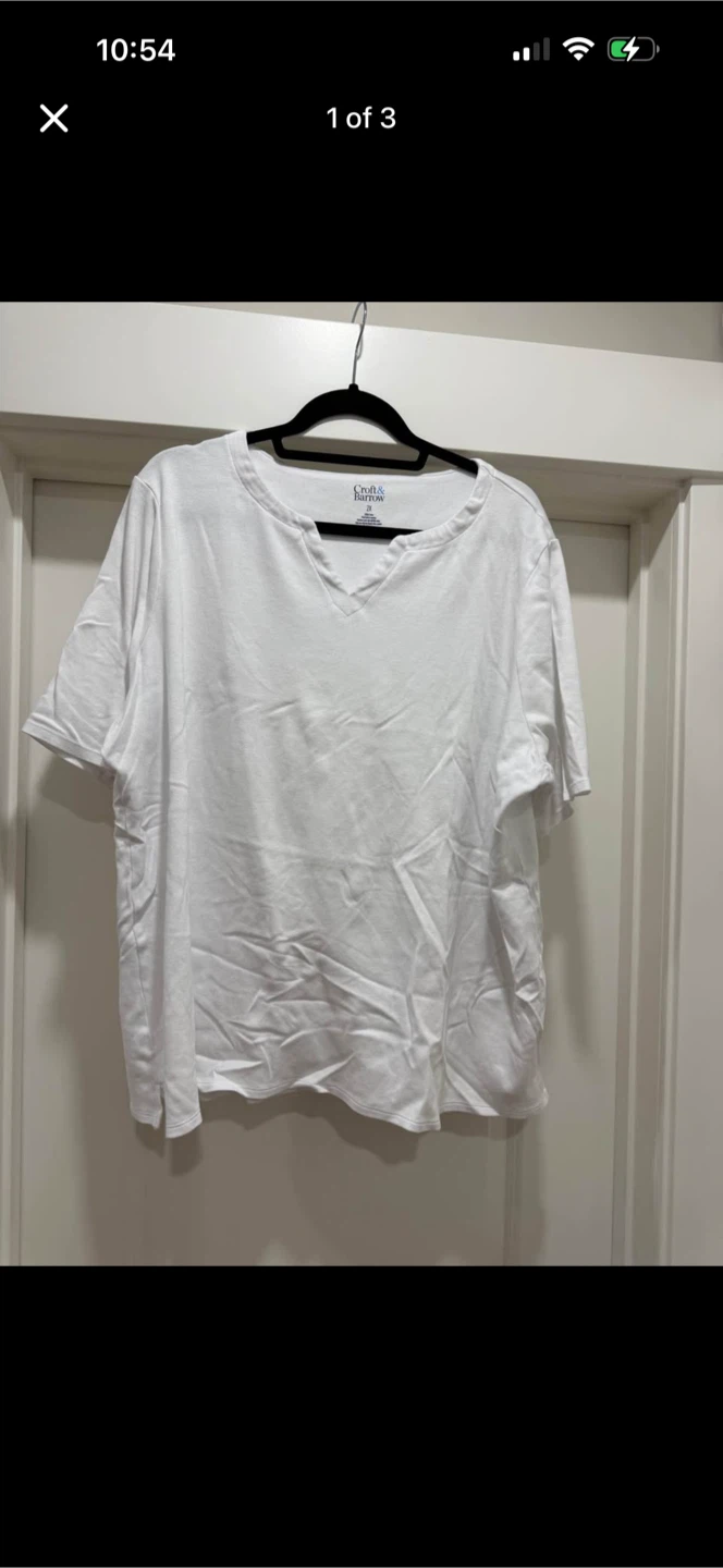 Croft & Barrow White T-Shirt
