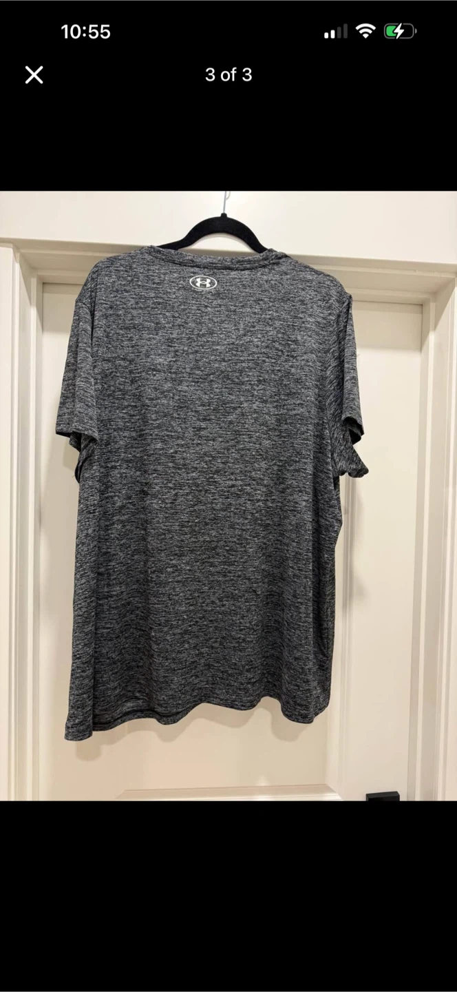 Under Armour Grey V-Neck T-Shirt 3X - photo 3