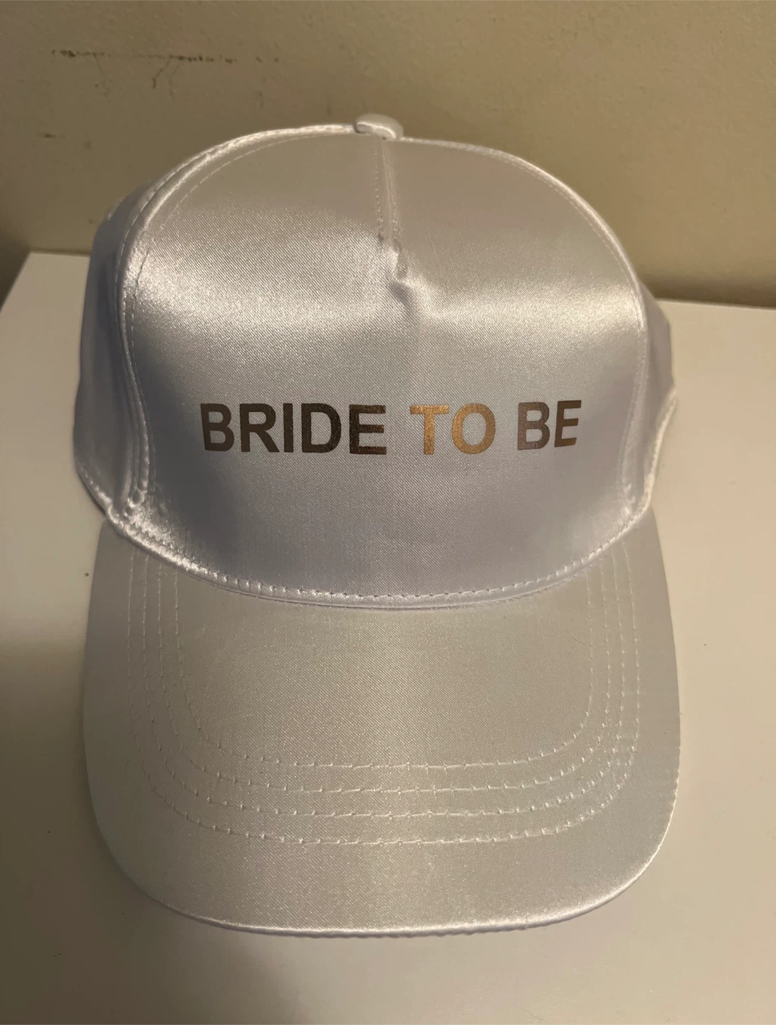 White Bride to Be Satin Baseball Cap-price of Each - photo 2