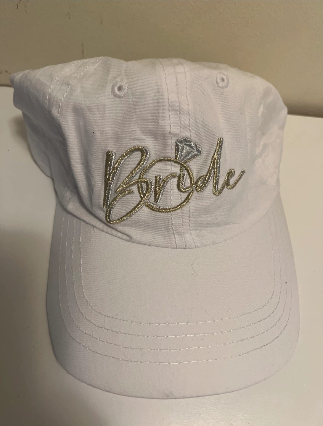 White Bride to Be Satin Baseball Cap-price of Each - photo 4