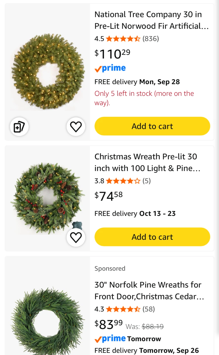 Celebrate It Pre-Lit Christmas Wreath like new - 30 inches - photo 5