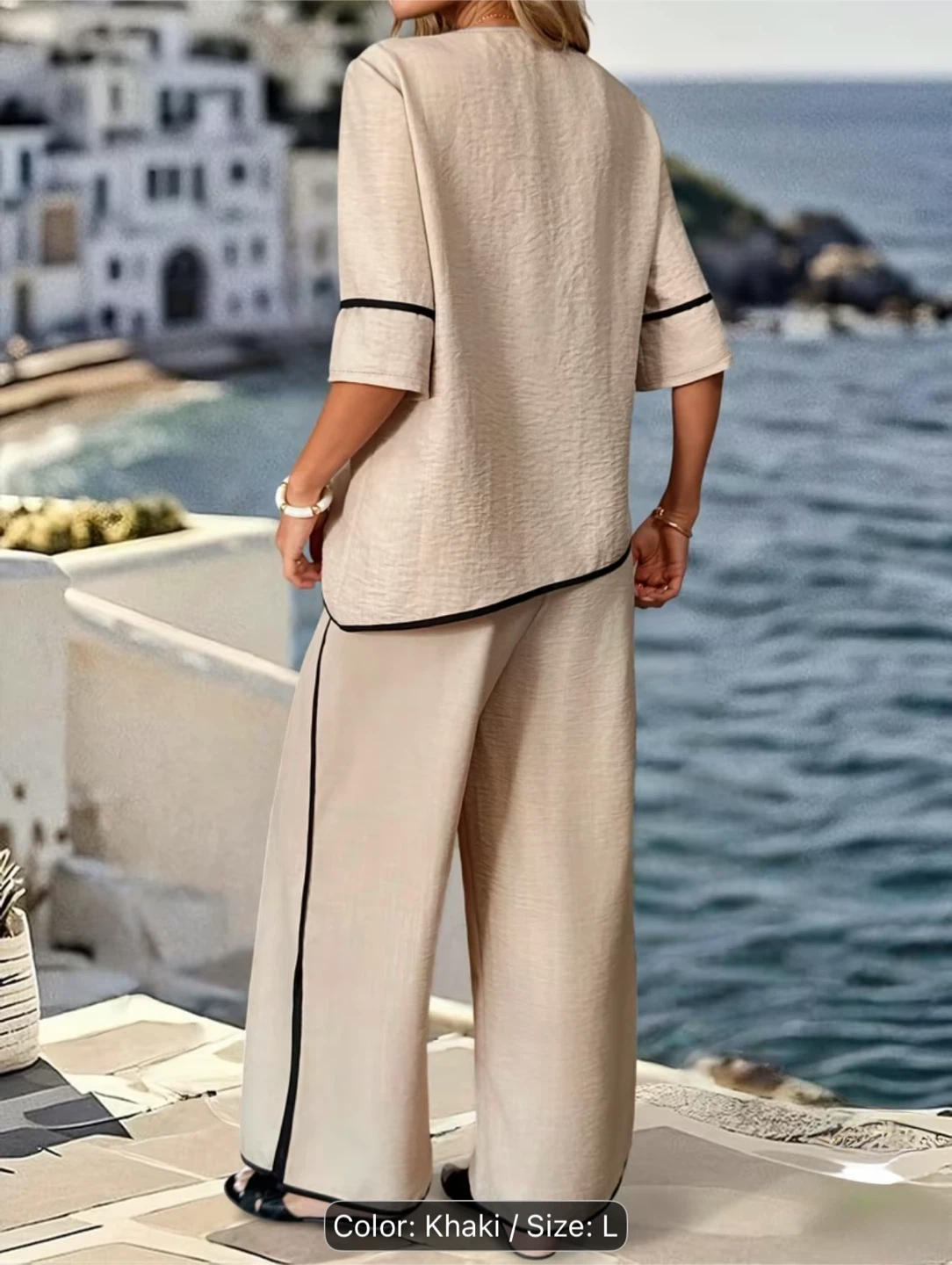 Khaki Two-Piece Set, Size L - photo 3